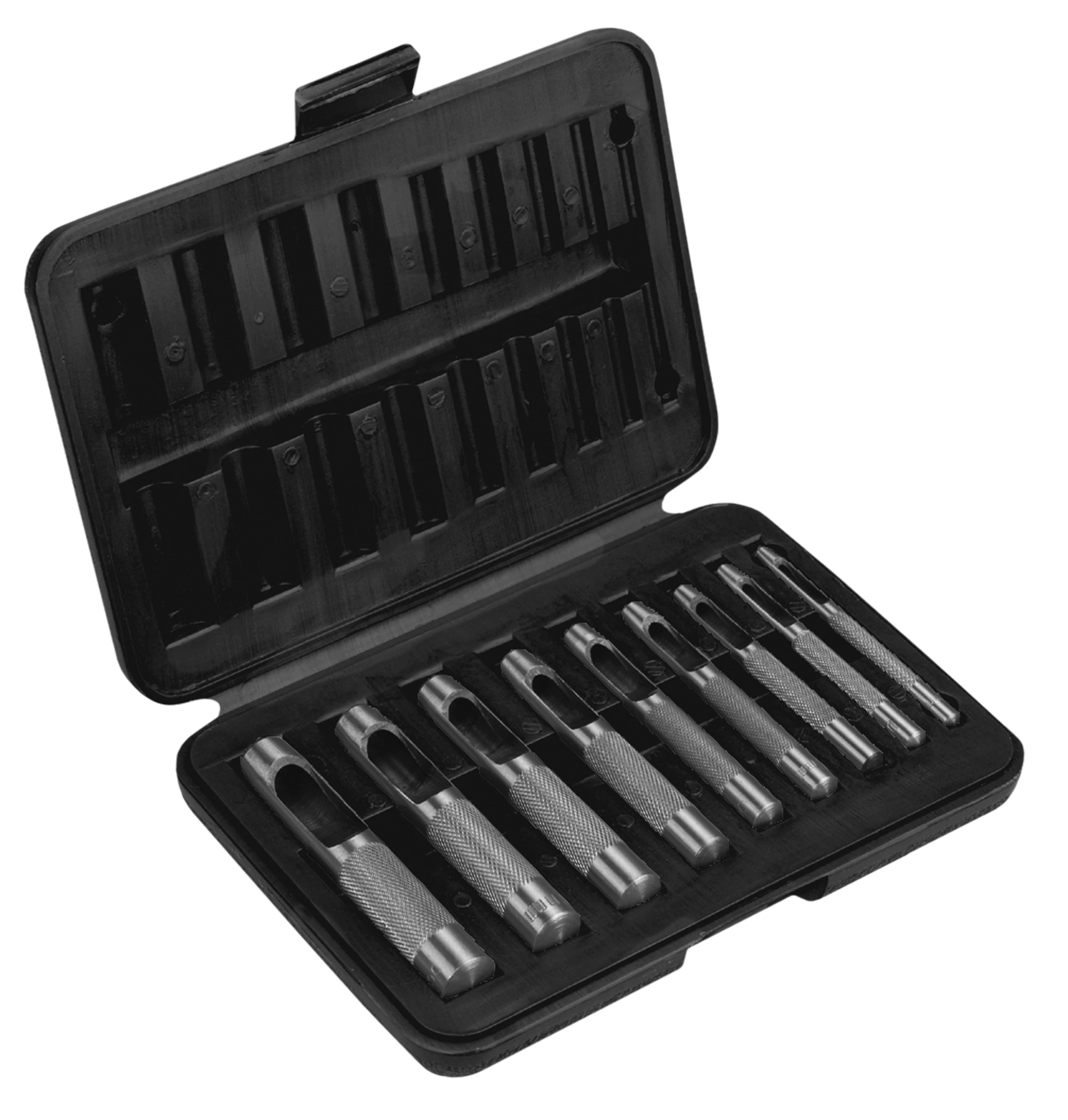 Пробійник круглих отворів TOPEX, 3-12мм, 195мм, кейс, набір 9шт