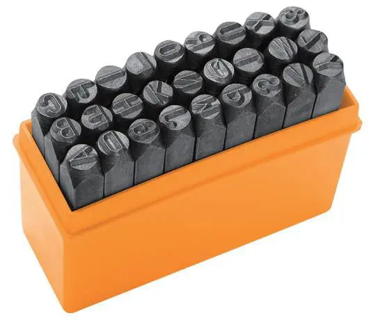 Літери для штампування Tolsen, латинські літери, 6х62мм, HRC 48-52, набір 27шт