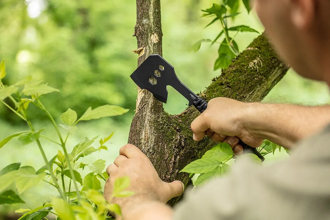 Сокира універсальна Neo Tools руків'я сталеве з паракордом 3 отвори для відкручування гвинтів M10 M1 - 2