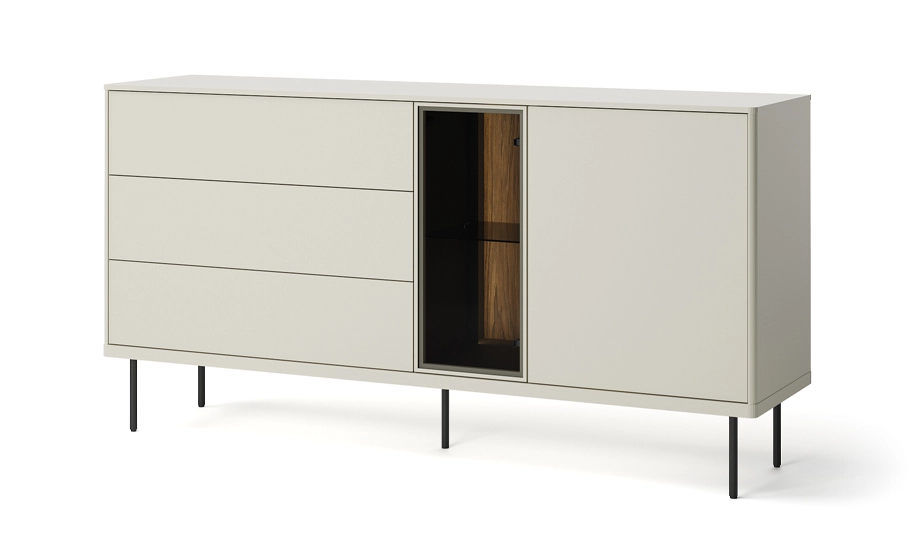 Комод 1д3ш1в EPIRO 1610 см кашемір з підсвіткою