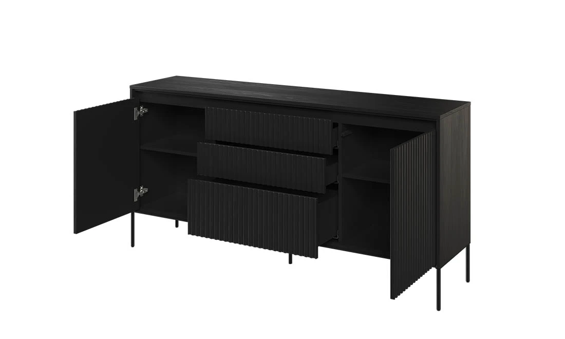 Комод 2д3ш Тренд чорний з підсвіткою - 2