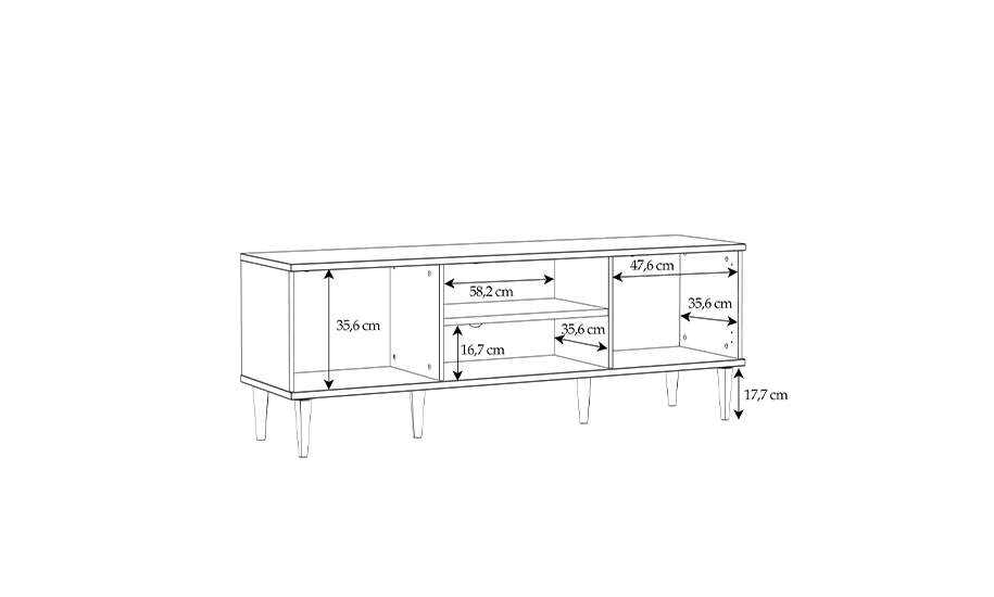 Тумба РТВ 2д CALASETTA CQST231 - 2