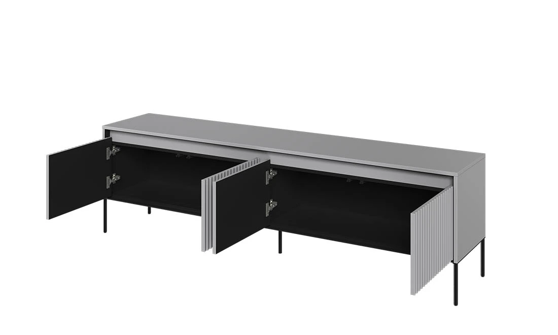 Тумба ТB 4-дв Тренд сірий/чорний з підсвіткою - 2