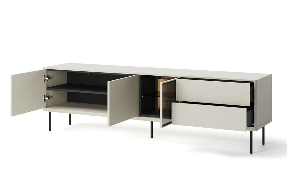 Тумба ТВ 2д2ш1в EPIRO кашемір з підсвіткою - 2