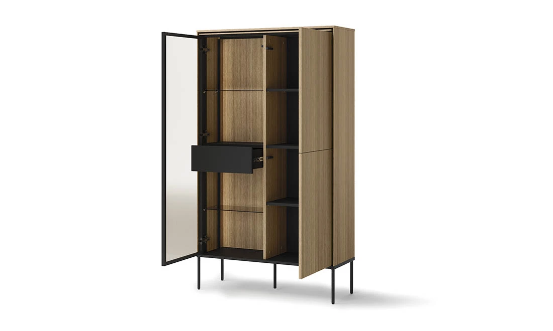 Вітрина 3-дв Віссо дуб з підсвіткою - 2