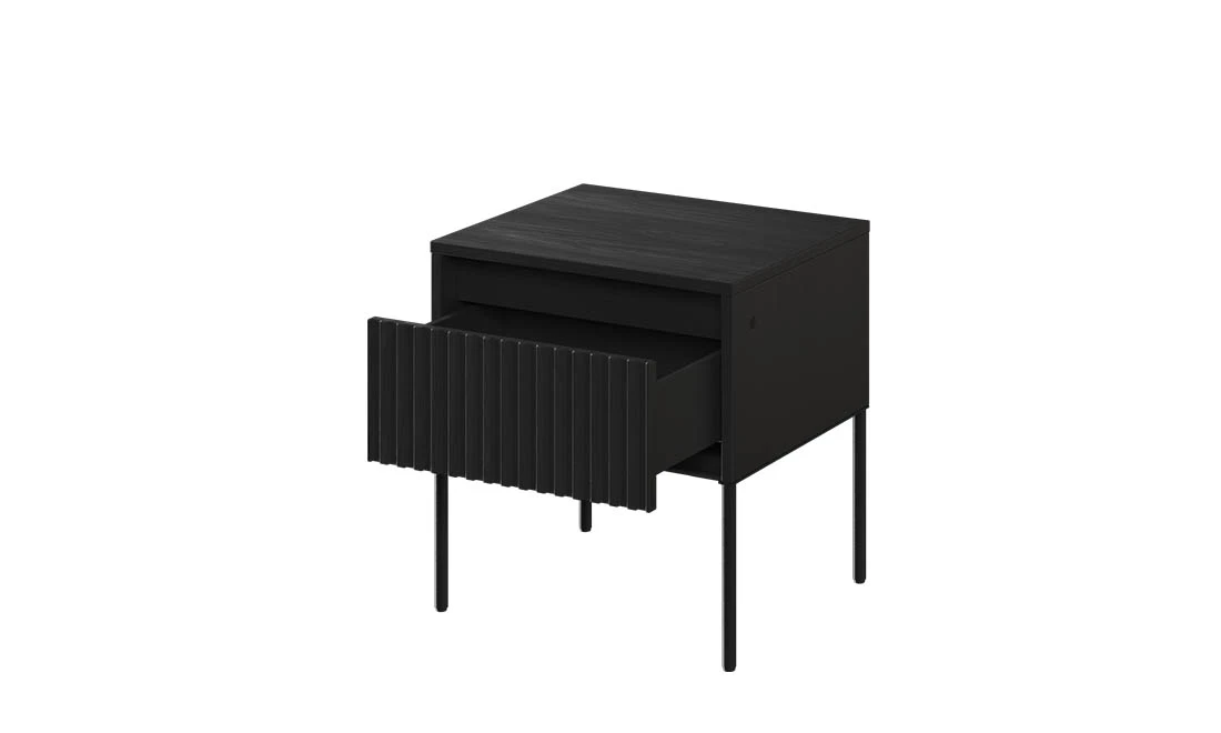 Тумба приліжкова Тренд чорний з підсвіткою - 2