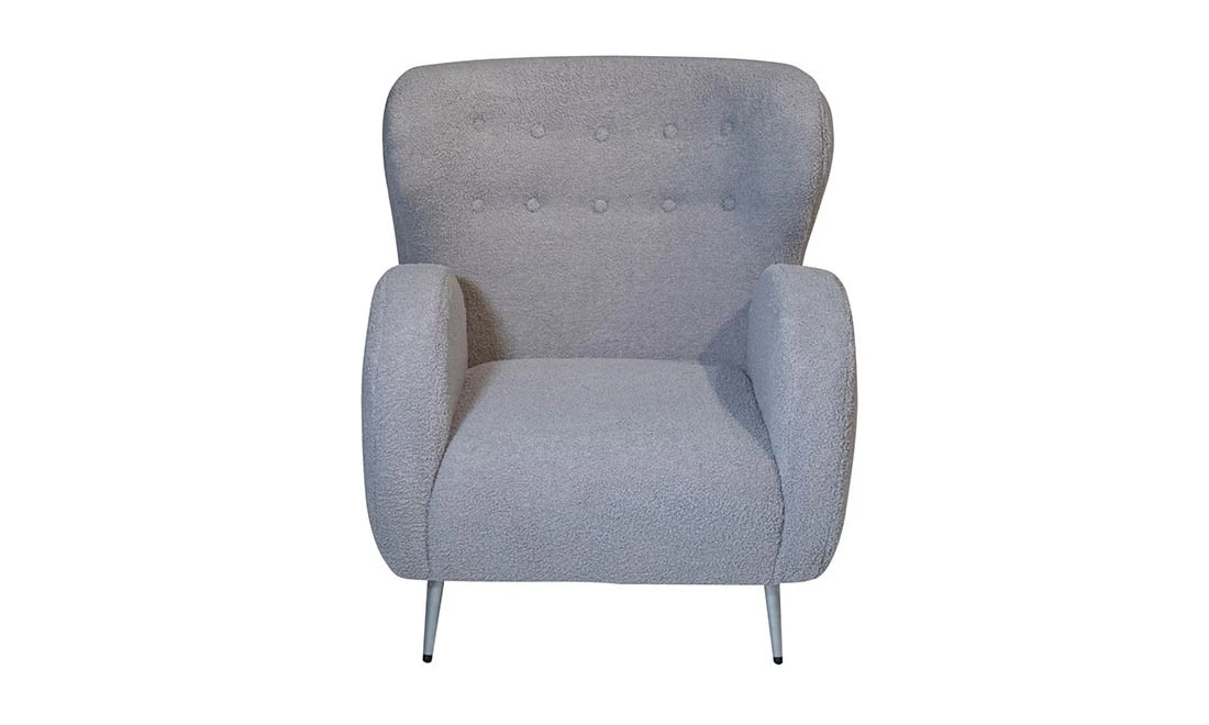 Крісло Каміла сіре ноги срібло - 2