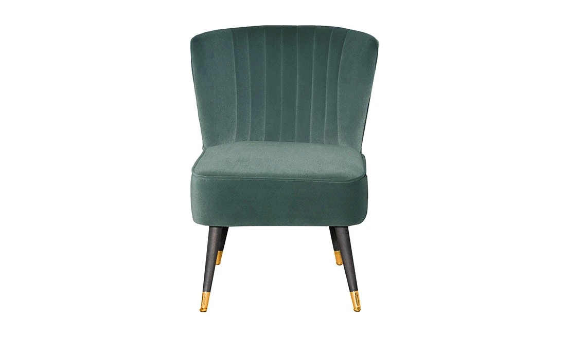 Крісло Рейн зелене ноги золото - 2