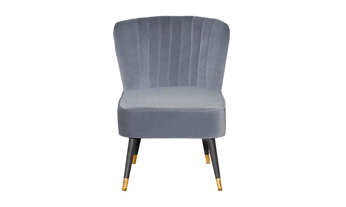 Крісло Рейн сіре ноги золото - 2