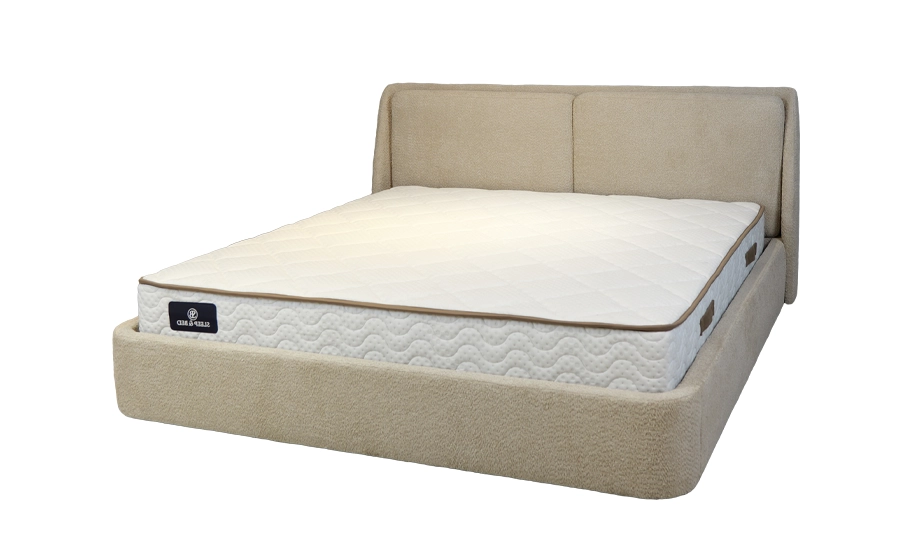 Ліжко 1,6 Афіна бежеве з підйомним механізмом