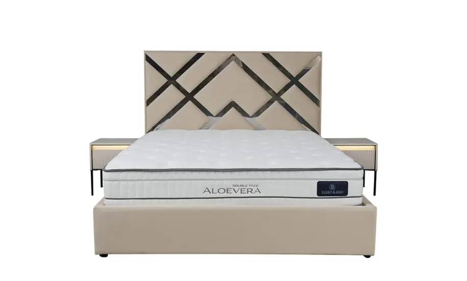 Ліжко 1,8 Меджик бежевий з підйомним механізмом (Багіра 05)