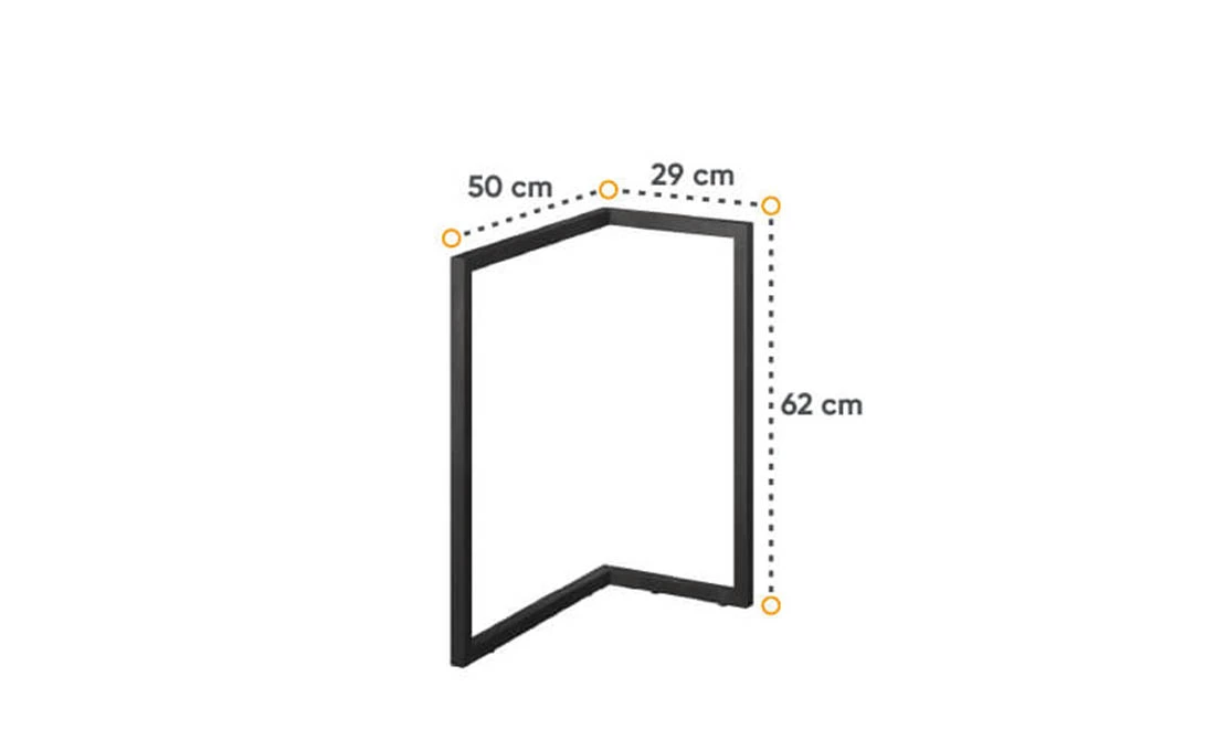 Нога до письмового столу 2Ш/3Ш Тін Флекс чорний - 2
