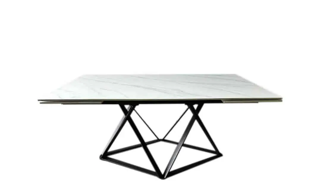 Стіл МІСТЕРІ білий мат 1600/2400×750 чорні ноги - 2