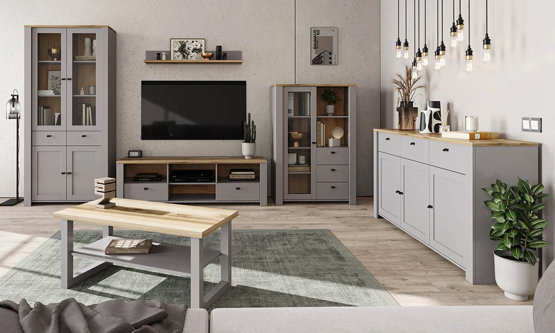 Стіл обідній 1,6 Латур сірий/делано світлий - 2