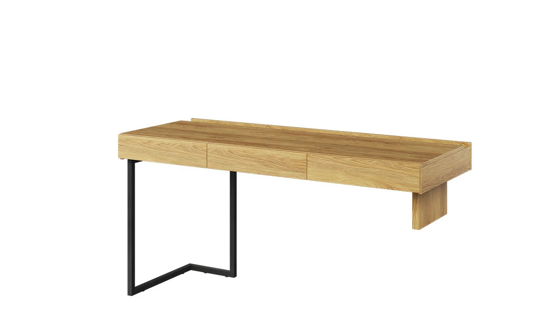 Стіл письмовий 3Ш Тін Флекс лівий/правий гікорі/чорний