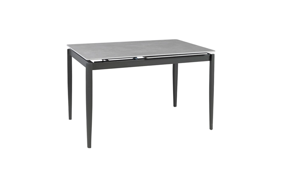 Стіл Хіт обідній розкладний 1200/1800х800х750 сірий мат ноги графіт