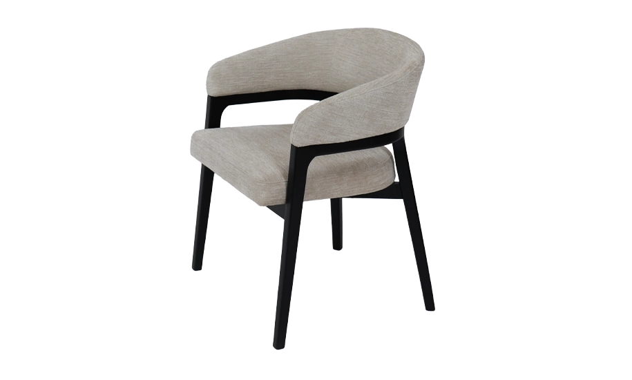 Стілець АРТ Порто масив дерева гевея тканина беж