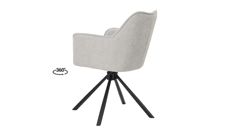 Стілець Еріка з обертовим механізмом світло-сірий - 2