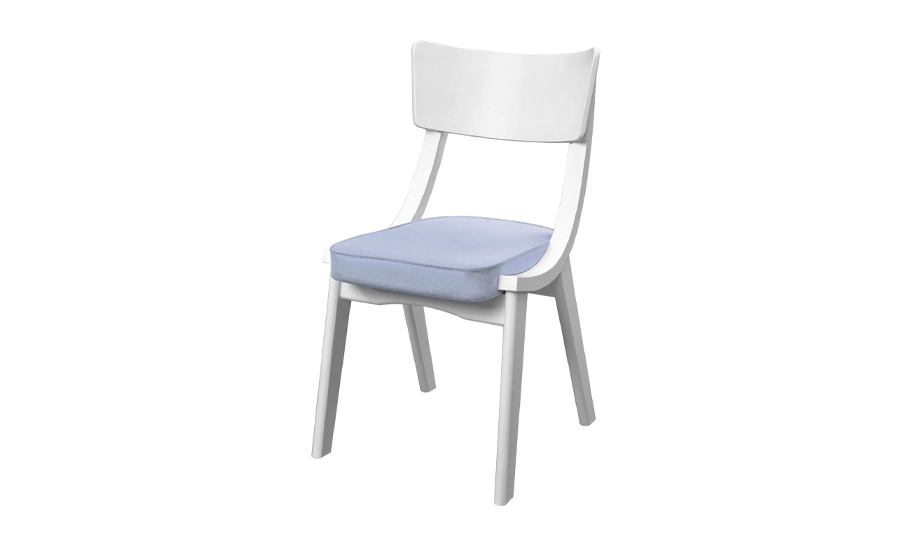 Стілець НІЛ білий тканина сіра