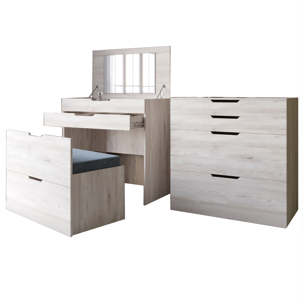 Комод-трюмо із дзеркалом, нішею під сидінням та шухлядою LION Азія Самоа Димчастий (LION-041675) - 2