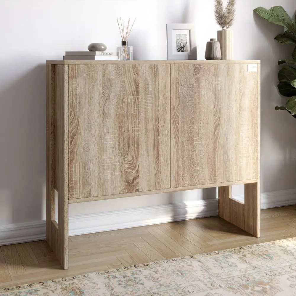 Комод-1 з 2 дверима LION Нобу 90х34х80 см Дуб Сонома трюфель (LION-042265)