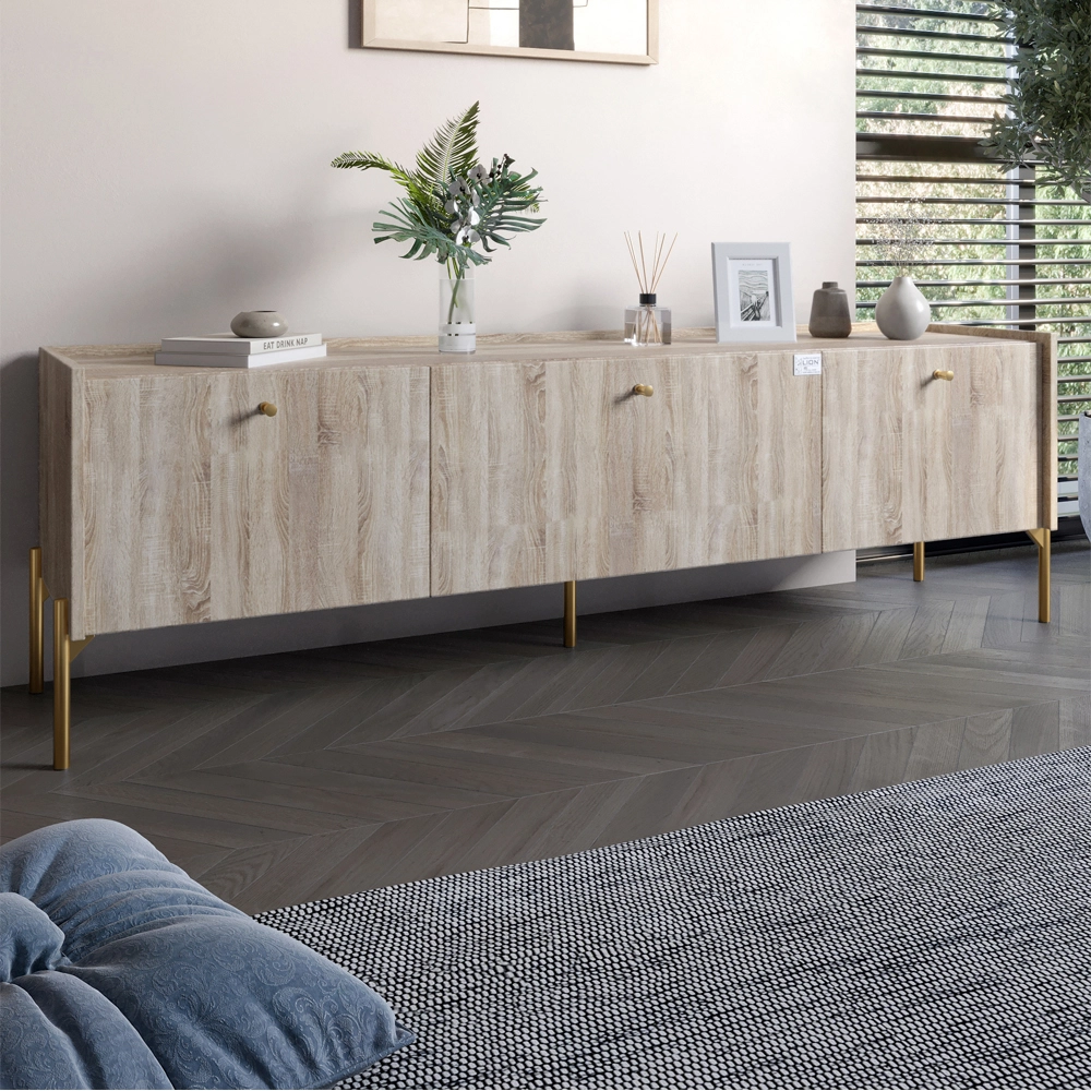 Гарнитур у спальню 2 тумби під телевізор LION Wood Дуб Сонома (LION-041527) - 2