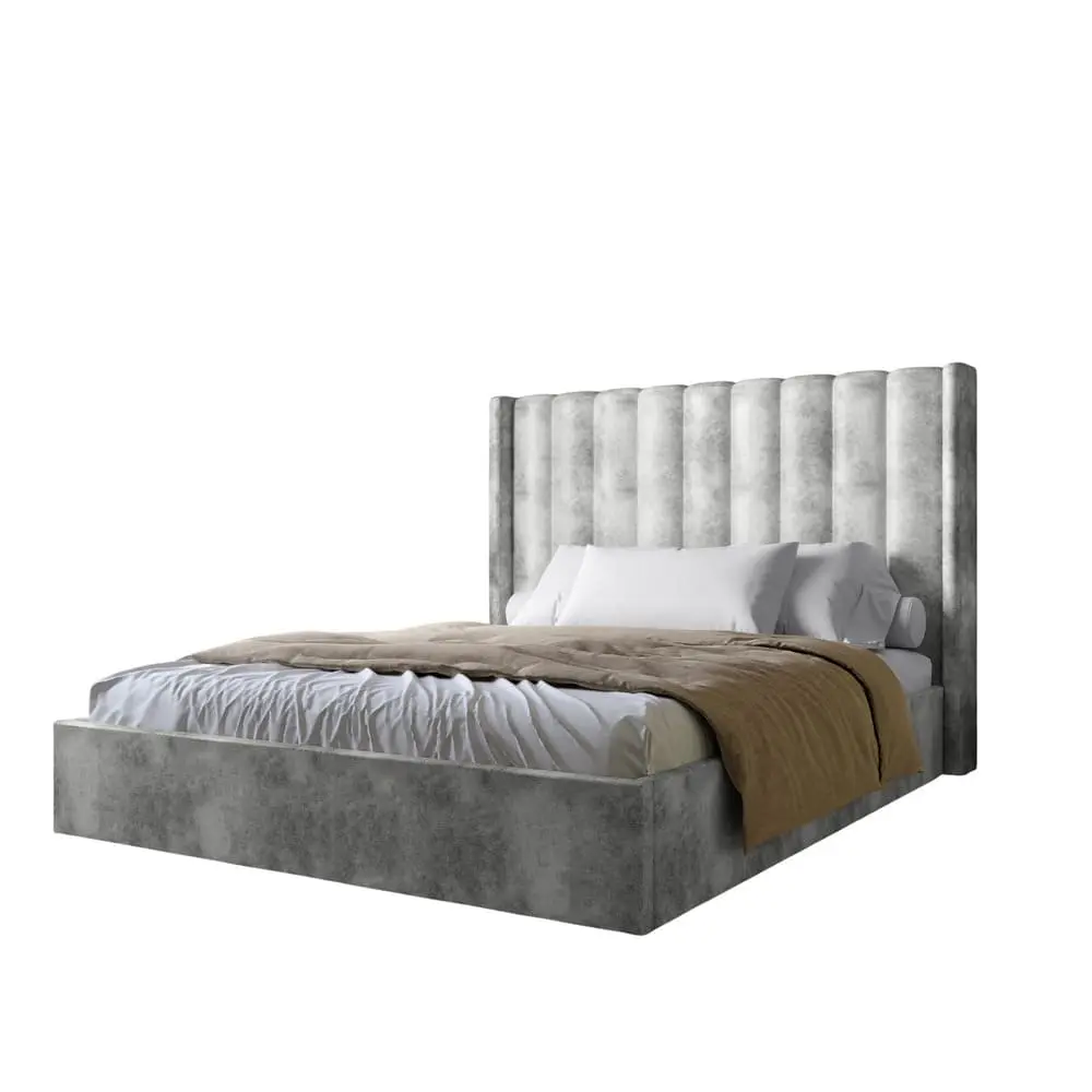 Двоспальне ліжко LION Ніно 180x200 см SILK 101 Бежевий (LION-041409) - 2