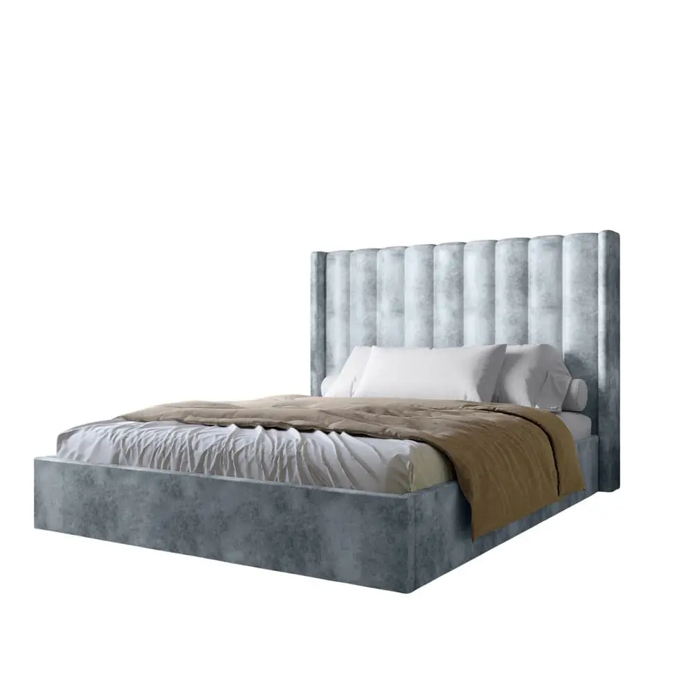 Двоспальне ліжко LION Ніно 180x200 см SILK 301 Димчастий (LION-041402) - 2