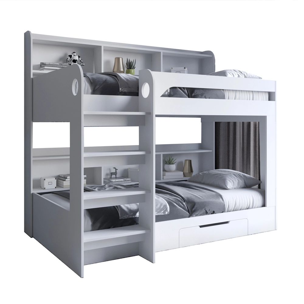 Дитяче двоярусне ліжко LION Майнкрафт 90х190 см з шухлядою Німфея Альба (білий) (LION-041541) ТОП - 2