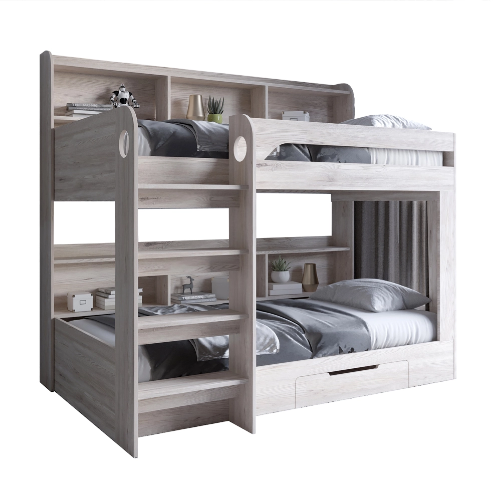 Дитяче двоярусне ліжко LION Майнкрафт 90х190 см з шухлядою Самоа Димчастий (LION-041543) - 2