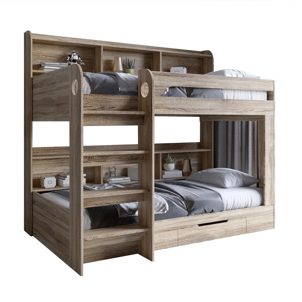 Дитяче двоярусне ліжко LION Майнкрафт 90х190 см з шухлядою Дуб Сонома (LION-041538) - 2