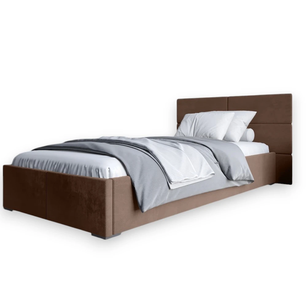 Полуторне ліжко LION Краш Лілі 12 велюр (Коричневий) 120х200 см (LION-044167) - 2