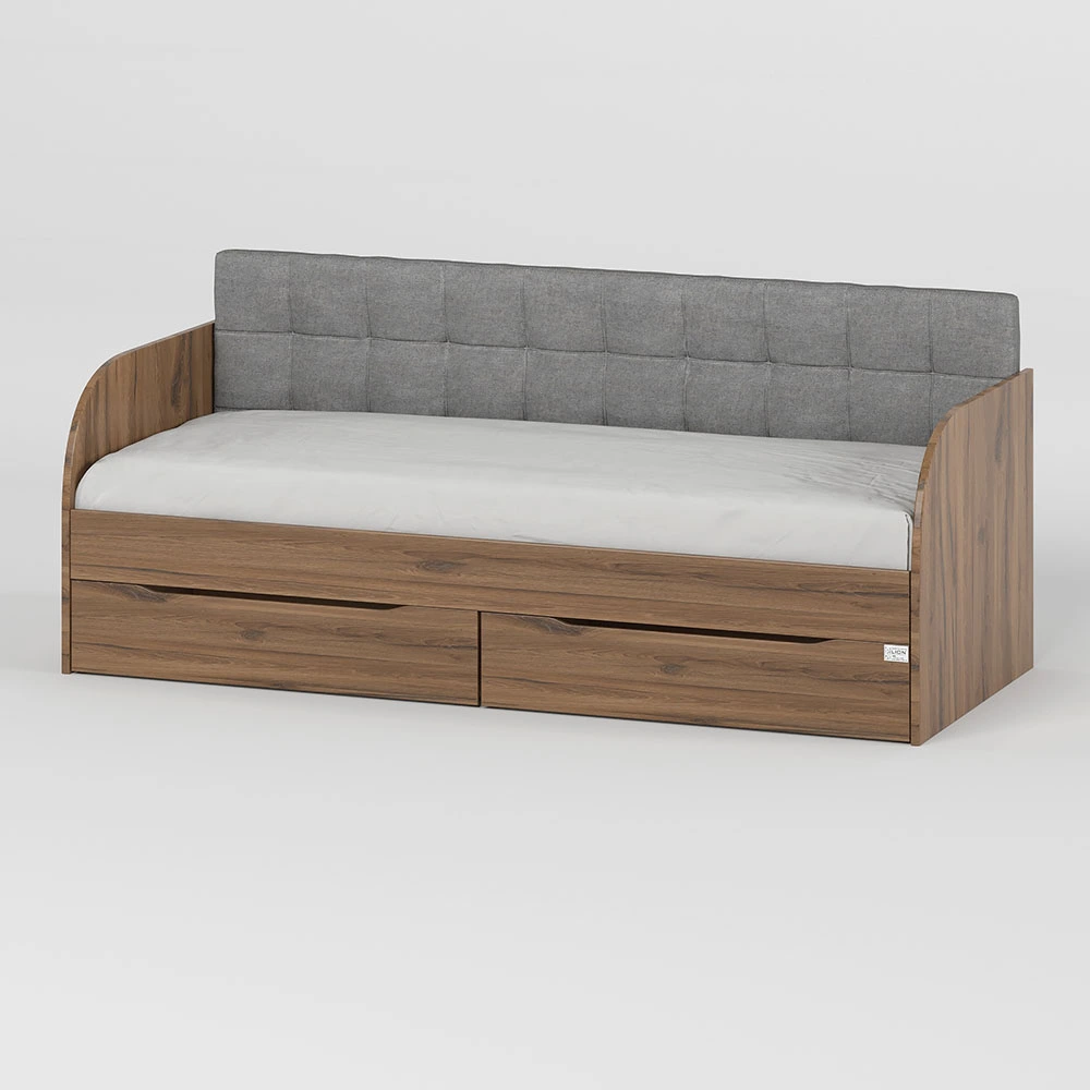Дитяче полуторне ліжко LION Л-7 з шухлядами та ламелями Лілі-95 120x200 см Дуб ліворно (LION-044247) - 2