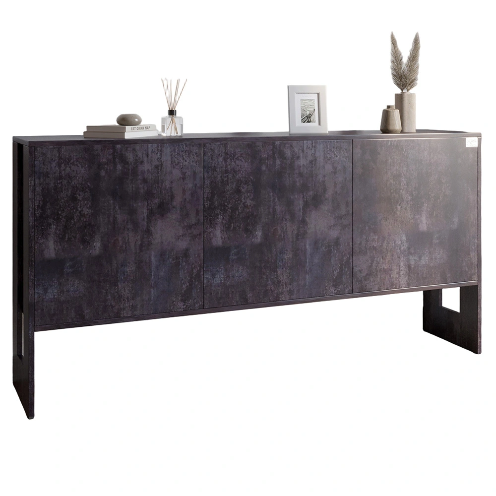 Комод-2 з 3 дверима LION Нобу 160х34х80 см Бетон темний (LION-042293) - 2