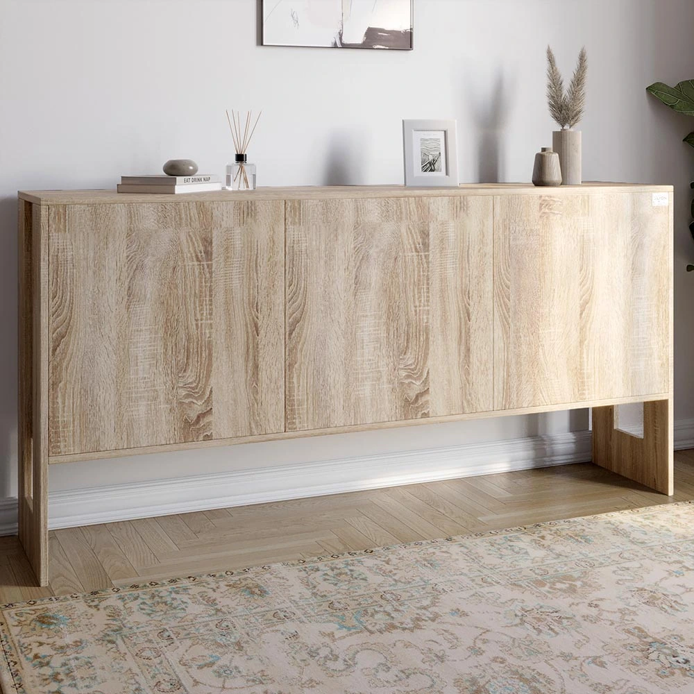 Комод-2 з 3 дверима LION Нобу 160х34х80 см Дуб Сонома (LION-042371)