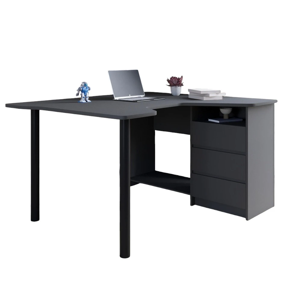 Геймерський комп'ютерний стіл LION Буст кутовий з шухлядами Антрацит (LION-041449) ТОП - 2