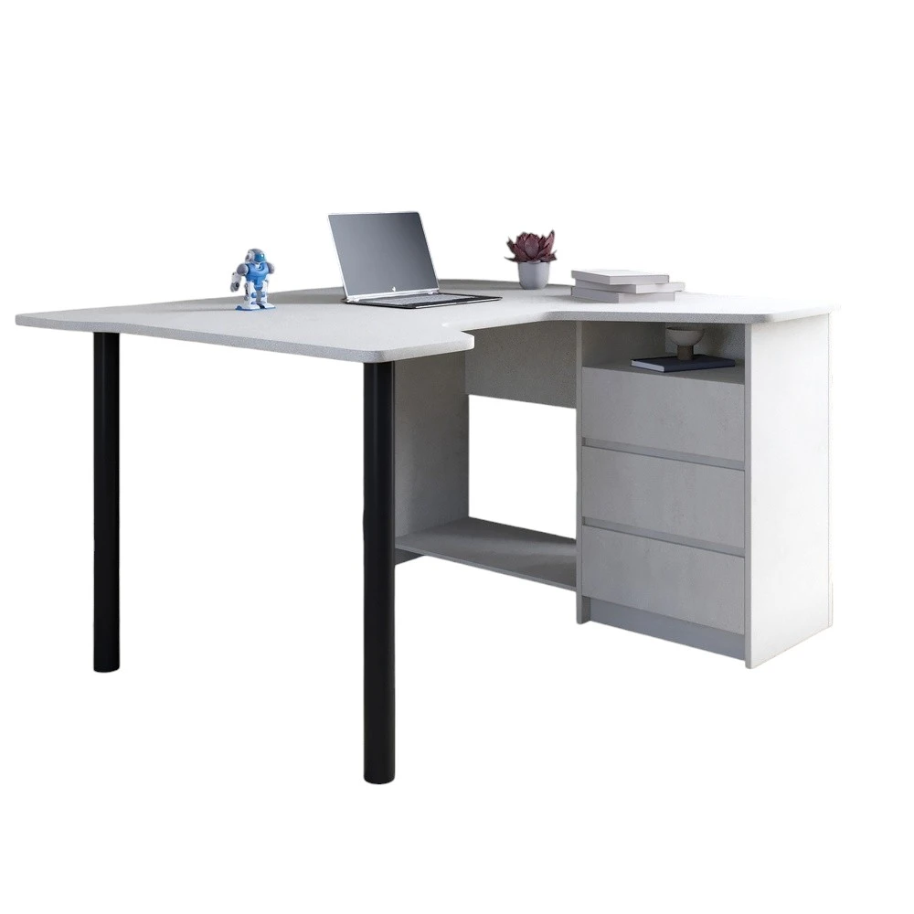 Геймерський комп'ютерний стіл LION Буст кутовий з шухлядами Бетон Style (LION-041450) - 2