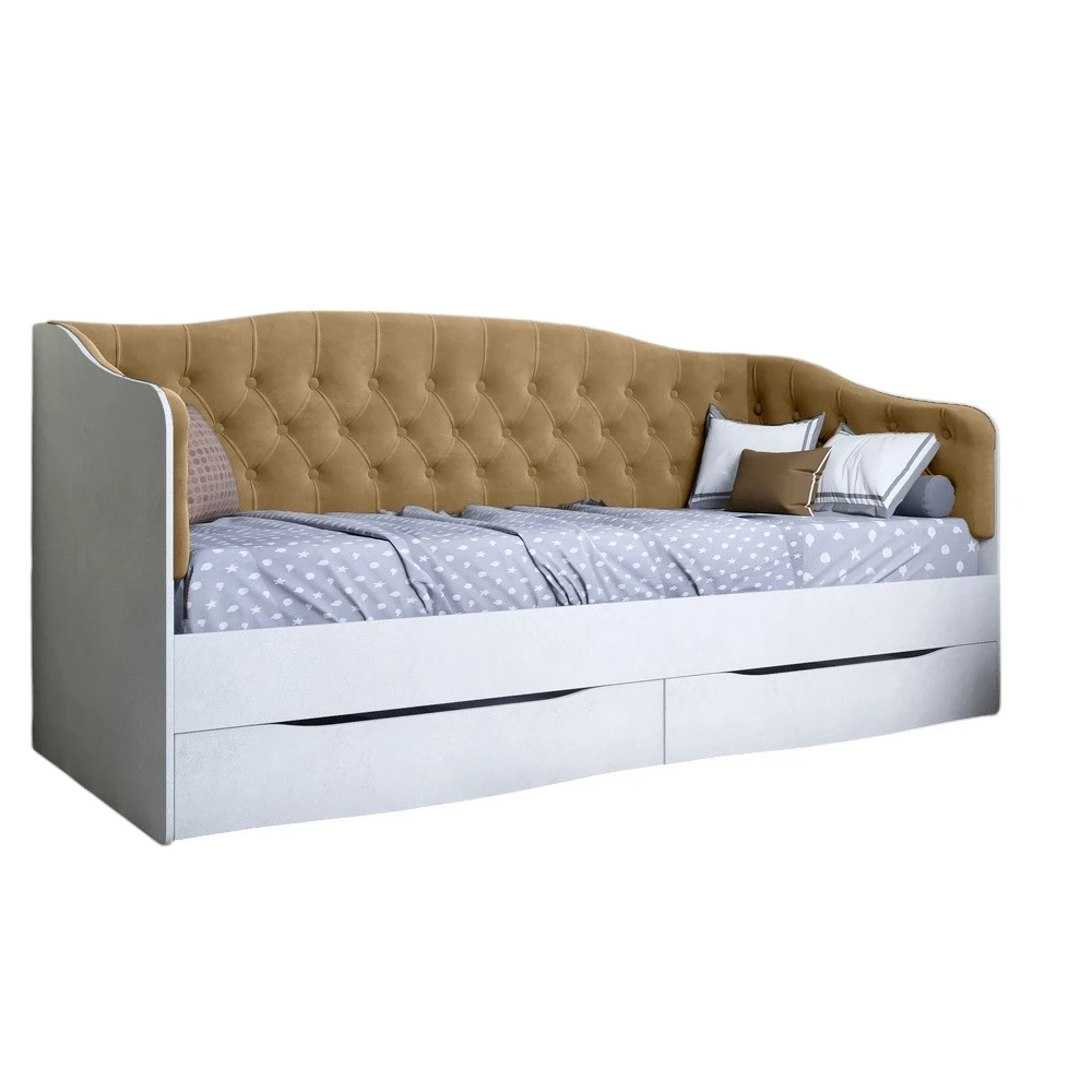 Ліжко дитяче односпальне LION Л-9 з м'якою спинкою і висувними шухлядами 190x90 см Бетон Style/Лілі- - 2