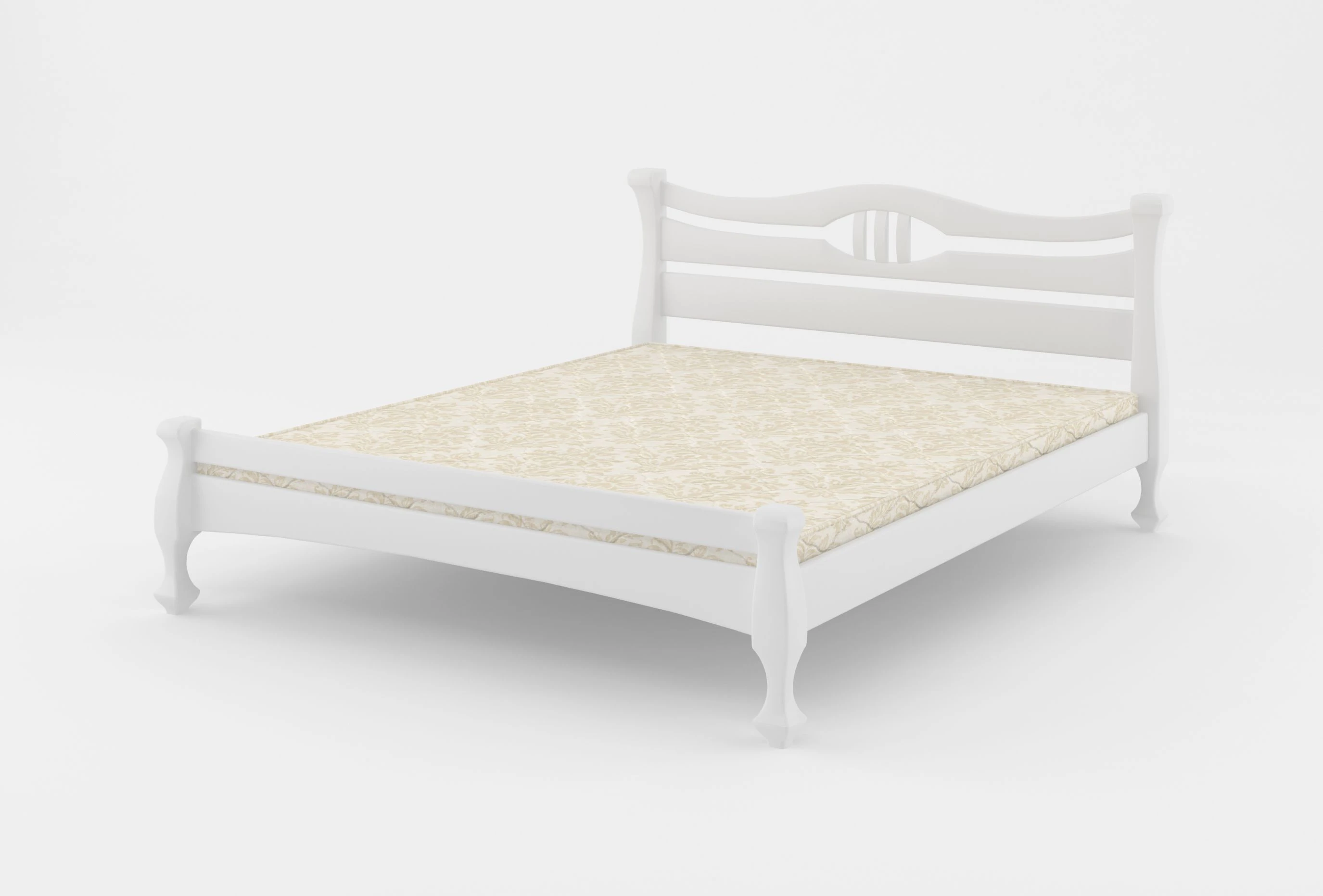 Двоспальне ліжко Mebigrand Даллас Білий (RAL9003) 140х190 см (DMBG-1762)