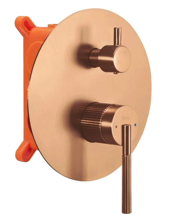 душова система Rea Argon brushed copper + box прихованого монтажу (REA-P4330) - 2
