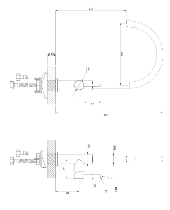 змішувач для кухні Omnires Y copper (Y1251CP) - 2