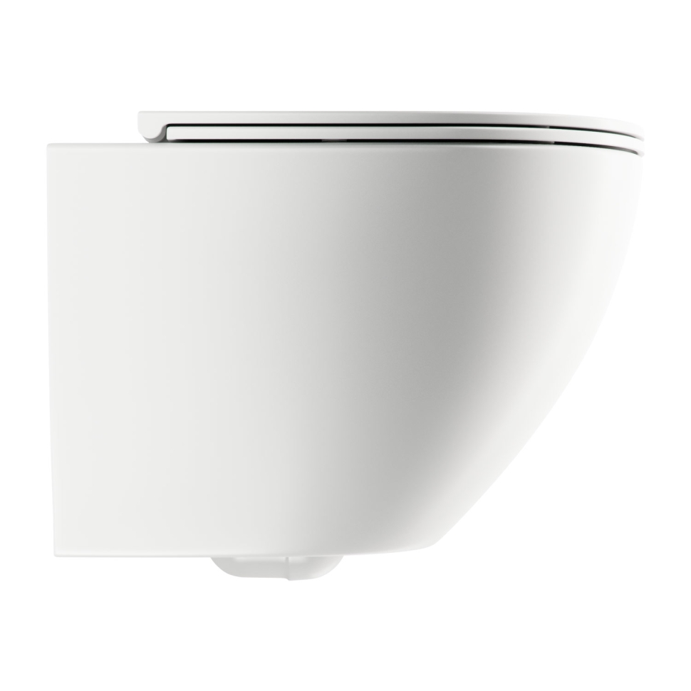 Унітаз Omnires Ottawa 49x37 rimless підвісний, сидіння дюропласт, white matt (OTTAWAMWBM) - 2