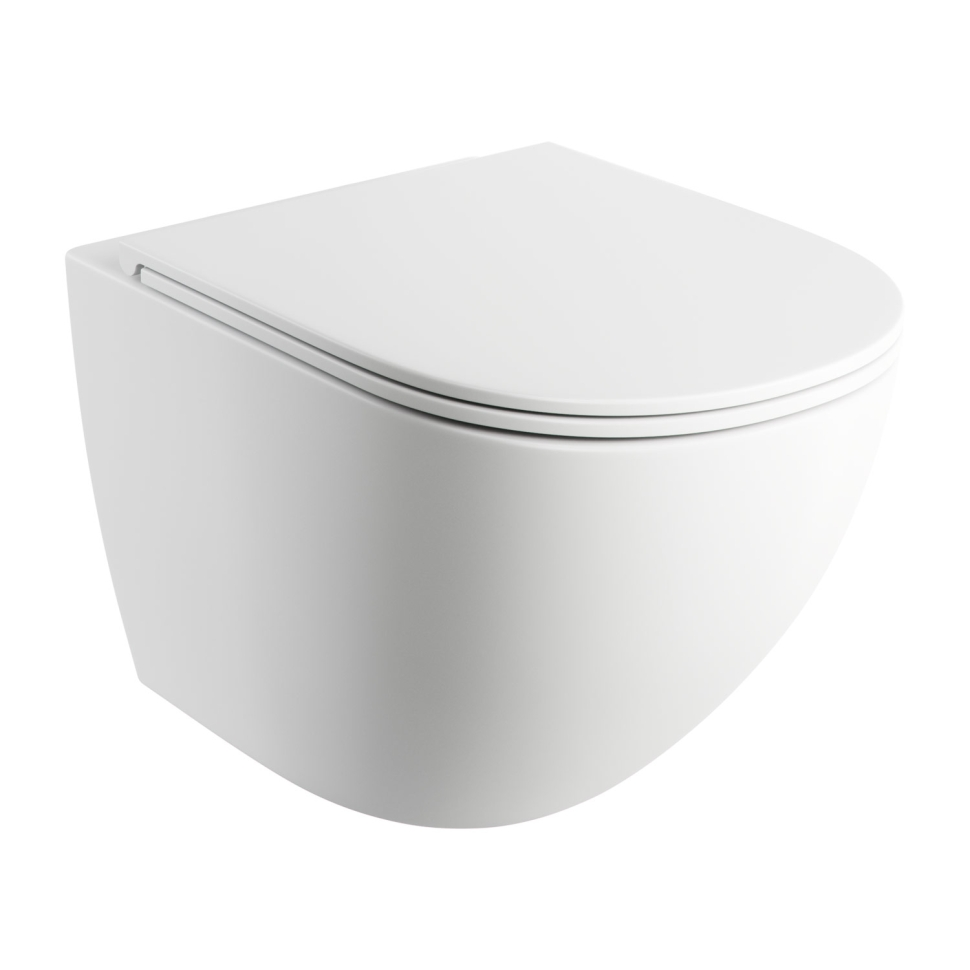 Унітаз Omnires Ottawa 49x37 rimless підвісний, сидіння дюропласт, white matt (OTTAWAMWBM)