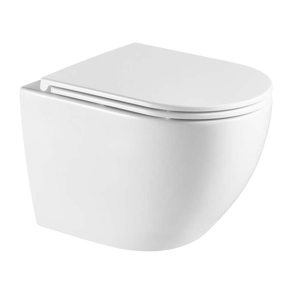 Унітаз Omnires Ottawa Comfort 54x36,5 підвісний, без обідка, сидіння дюропласт, white gloss (OTTAWAC