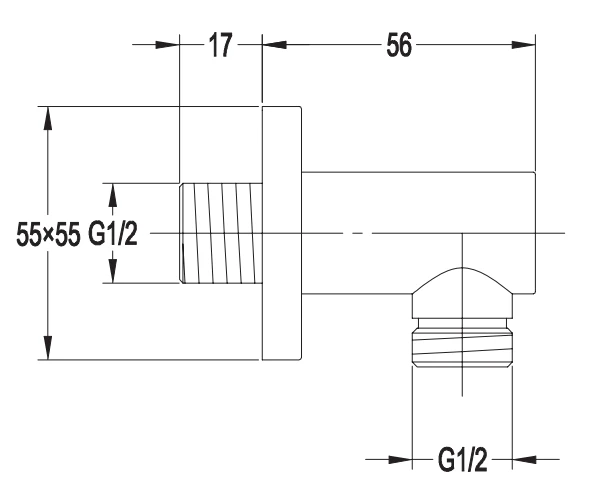 підключення для душового шлангу Omnires gold (S008GL) - 2