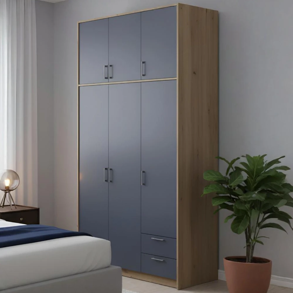 Шафа для одягу Doros Ронді з високою антресоллю Дуб Артизан/Графіт 3 ДСП 121х52х260 (DRS-011873)