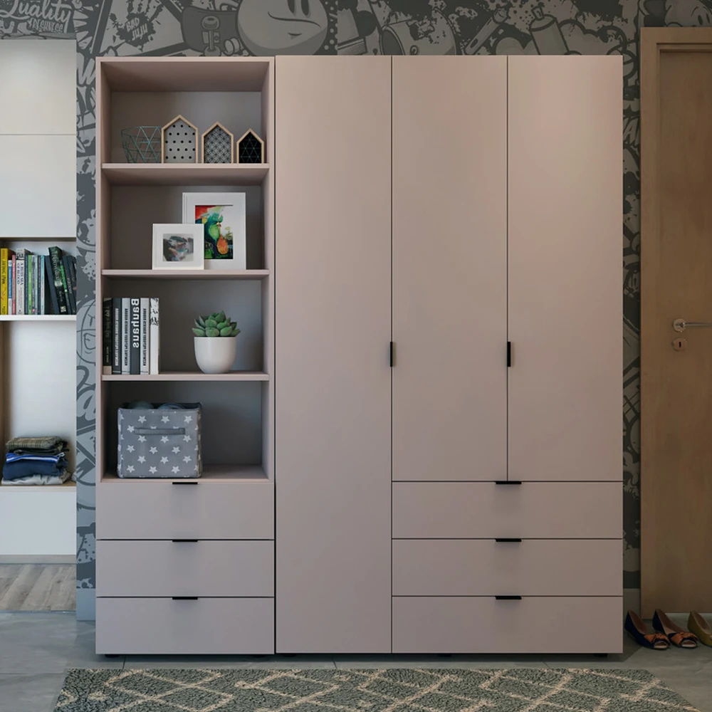 Шафа для одягу Doros Гелар Кашемір 3ДСП з пеналом 176.2х49.5х203.4 (DRS-011922)