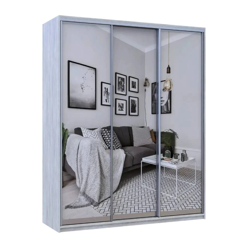 Шафа-купе Doros City Light Сосна Натти 3 Дзеркала 225х60х225 (DRS-011974) - 2