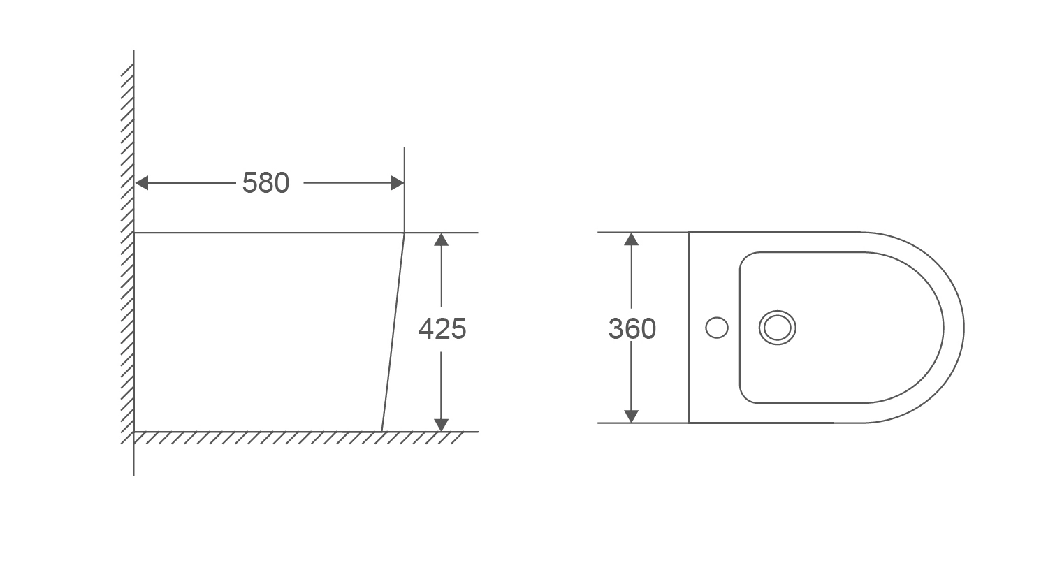 Біде підлогове Mixxus Premium BEVEL-0601 580х360х425mm (MP6598) - 2