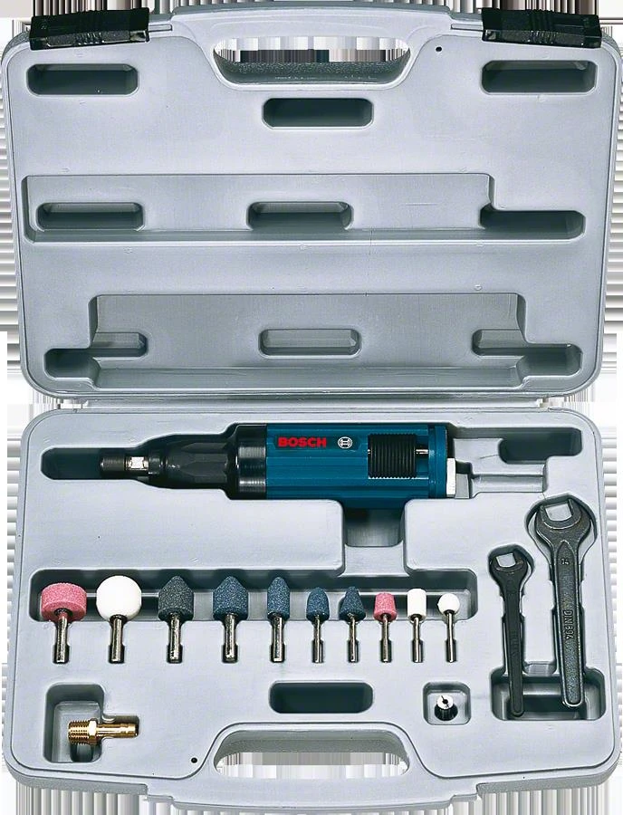 Шліфмашина пряма пневматична Bosch Professional 320Вт шліфкруг до 40мм 22000об/хв цанга 6мм набір ос